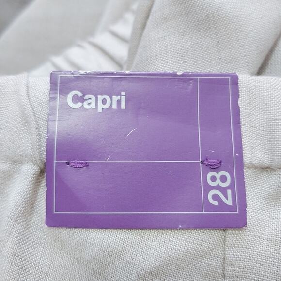 Lane Bryant Women's Linen Blend Capris Pants Plus Size 28 - Picture 5 of 6